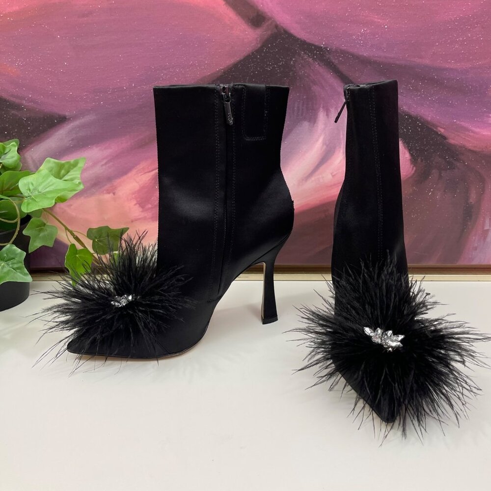 Sam Edelman Ency Feather Heel Bootie in Black Size 7 - Picture 3 of 15